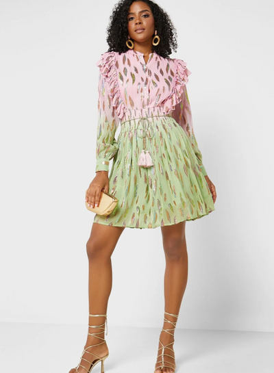 OWN MUSE DRESS - OMBRE PINK/ MINT