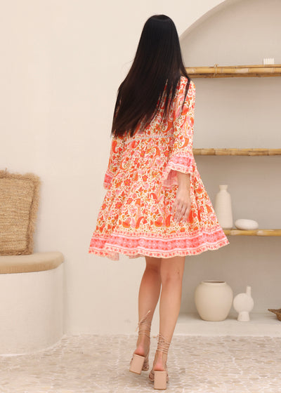 ISLA SMOCK DRESS - PINK
