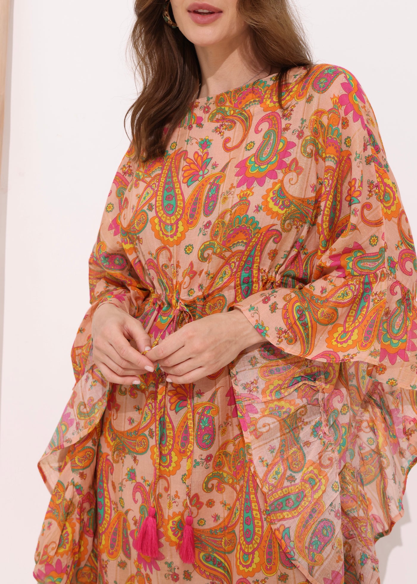 FOREVER ON HOLIDAY KAFTAN - CORAL