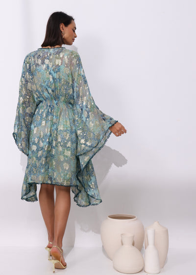 MIRAGE KAFTAN DRESS - TEAL