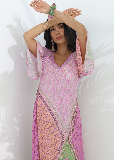 ZURI MAXI DRESS - SUNSET SORBET