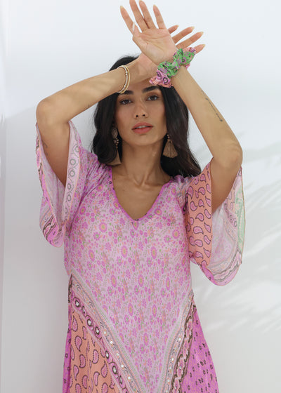 ZURI MAXI DRESS - SUNSET SORBET