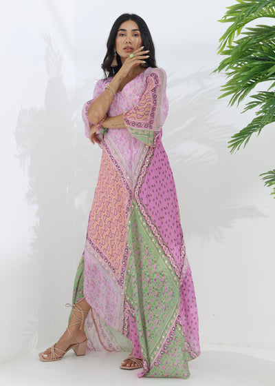 ZURI MAXI DRESS - SUNSET SORBET