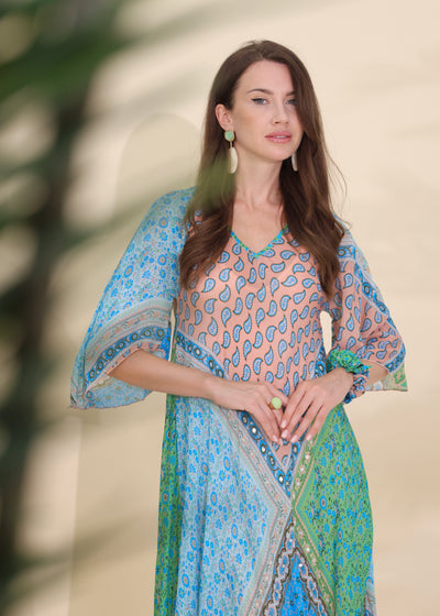 ZURI MAXI DRESS - OCEAN MIST