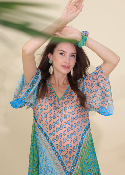 ZURI MAXI DRESS - OCEAN MIST