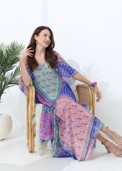 ZURI MAXI DRESS - MIDNIGHT TIDE