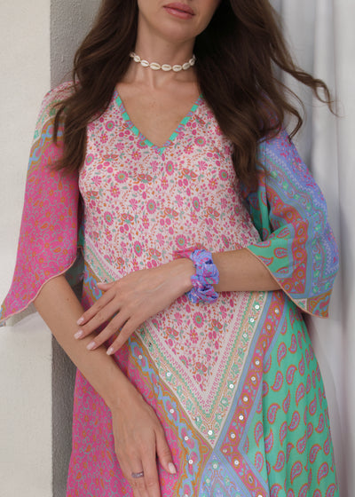 ZURI MAXI DRESS - TROPICAL ROSE