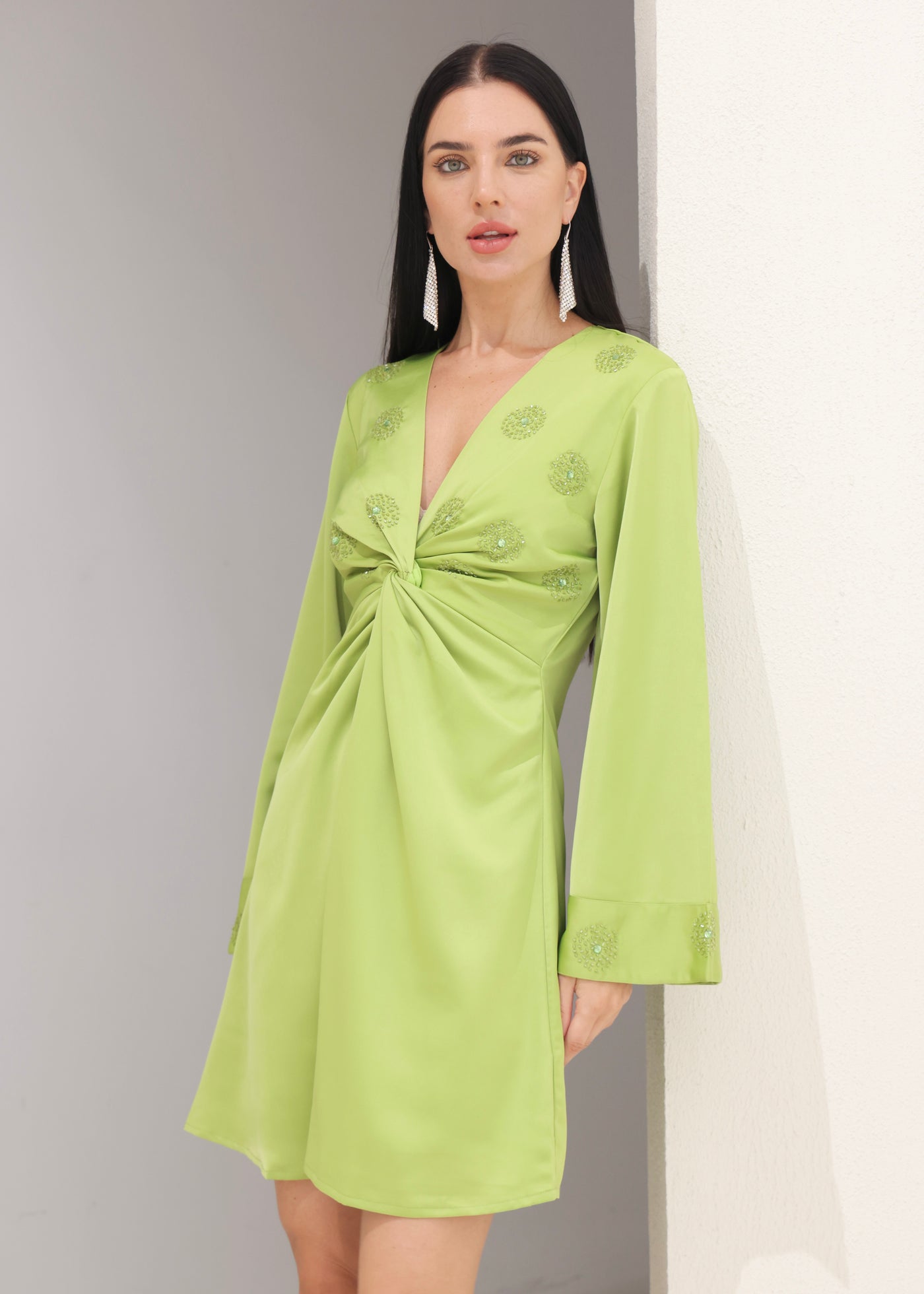 SMALL TALK DRESS - LIME