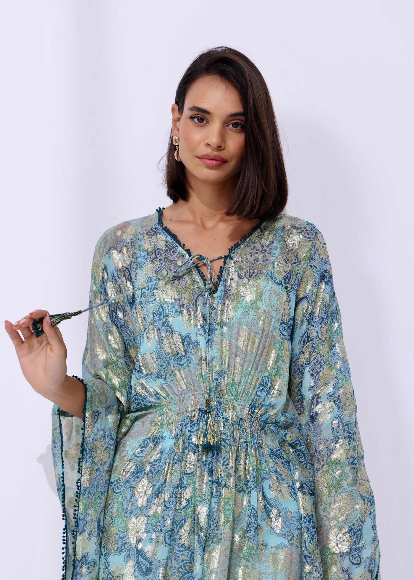 MIRAGE KAFTAN DRESS - TEAL