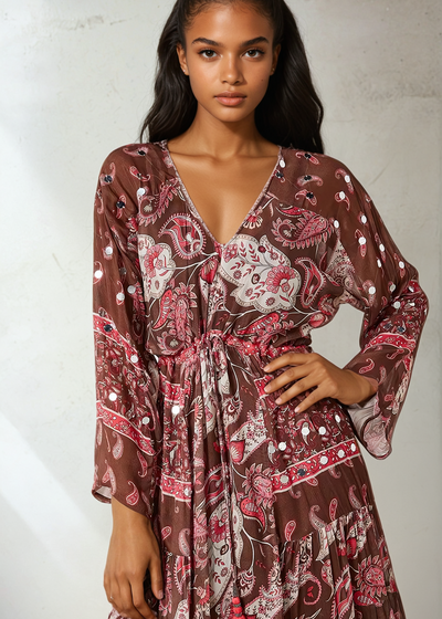 BOHO BABE DRESS - BROWN