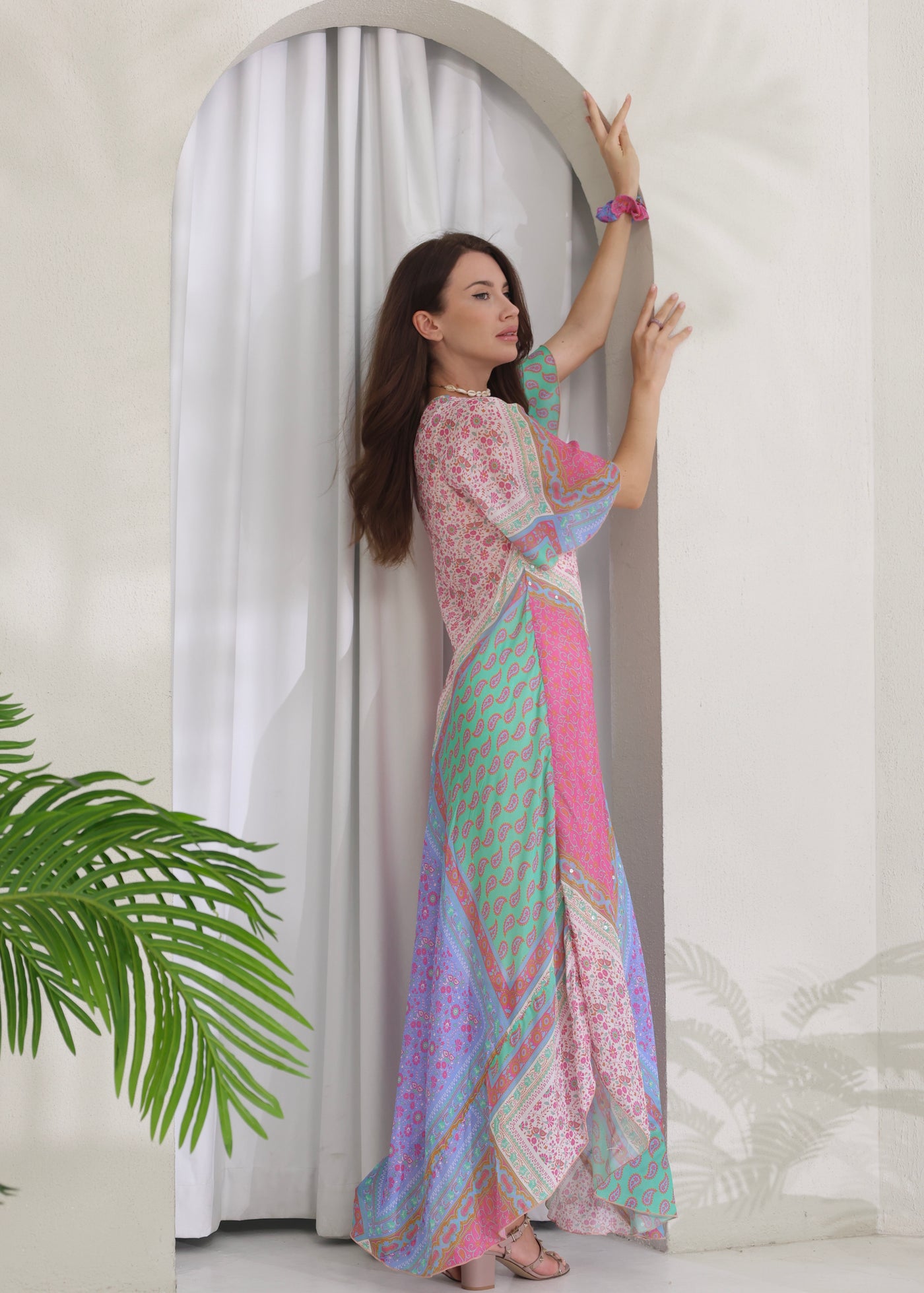 ZURI MAXI DRESS - TROPICAL ROSE