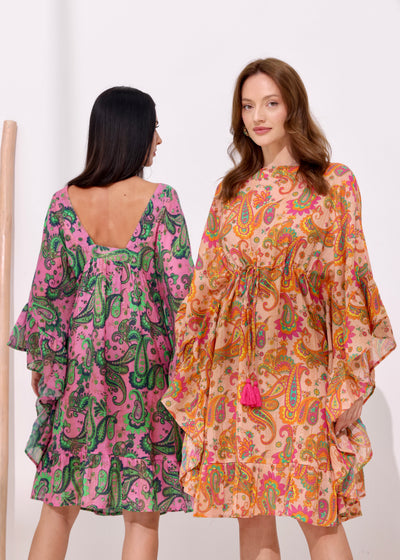 FOREVER ON HOLIDAY KAFTAN - CORAL