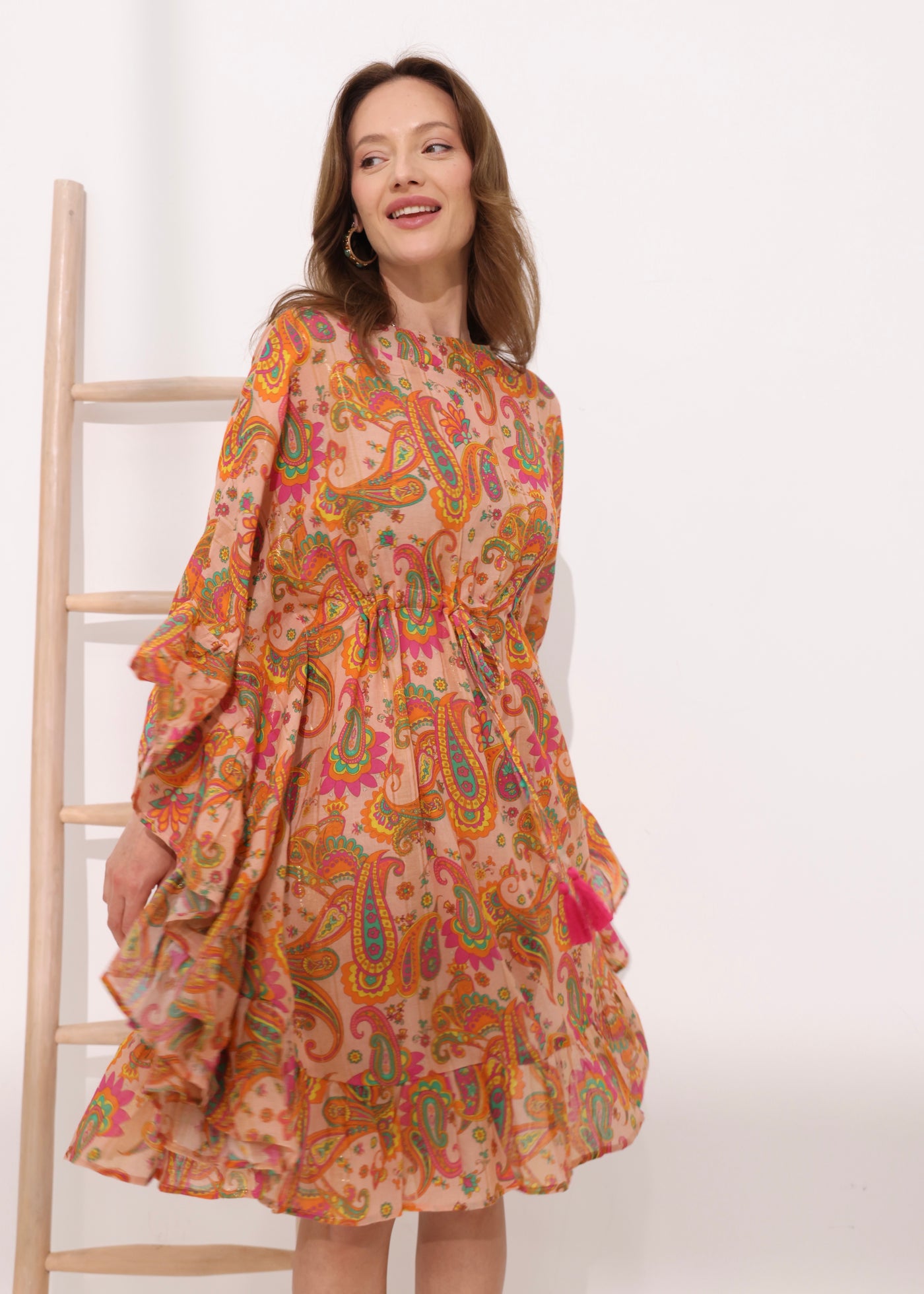 FOREVER ON HOLIDAY KAFTAN - CORAL