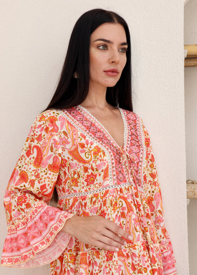 ISLA SMOCK DRESS - PINK