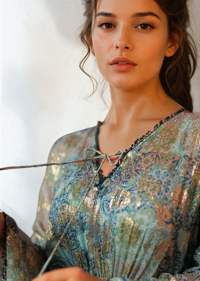 MIRAGE KAFTAN DRESS - TEAL