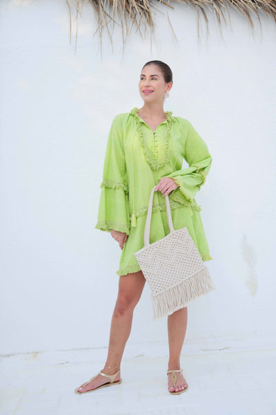 AFTER GLOW DRESS - LIME