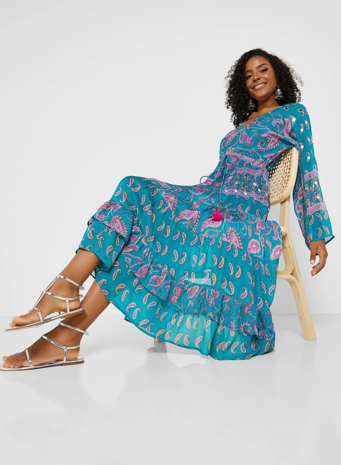 BOHO BABE DRESS - TURQUOISE THAT'S MY GAL BOHO BABE DRESS - TURQUOISE THAT'S MY GAL